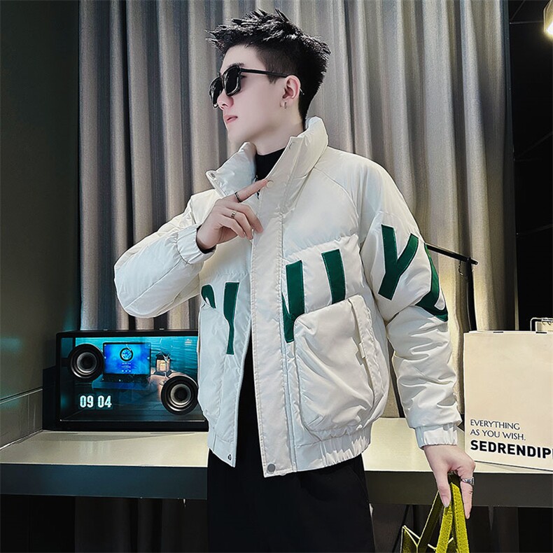 F171-P138控178社会小伙立领棉衣外套潮流修身棉服男图片