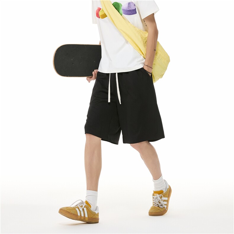 夏季新款简约设计感透气休闲舒适冰丝短裤B315-K25560-特p25控48,男装牛仔裤,电商B315