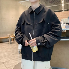 美式高街hiphop外套男士春秋季小众设计感上衣M3317-P70，女装短外套，星座1109-3