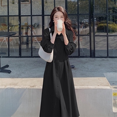 大货，送丝巾长款连衣裙P125-K198，女装连衣裙，2B113