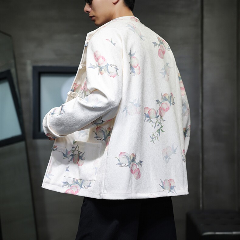 2026春装新款风夹克外套新中式蟠桃唐装复古汉服2511-P128,男装夹克,电商A057B