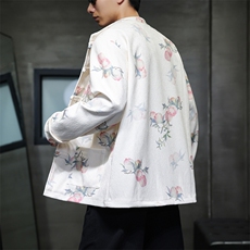 2026春装新款风夹克外套新中式蟠桃唐装复古汉服2511-P128，男装夹克，电商A057B