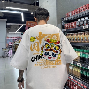 潮新中式短袖T抖音直播重磅280克TB4383批30纯棉220克T4383P25图片