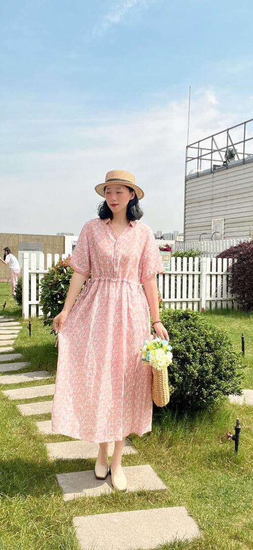 纯苎连衣裙小衫裤子裙子衬衣 时尚风 风淑女风休闲风，女装连衣裙，川哲