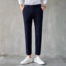 加绒P50/常规45秋冬款坠感小西裤男修身小脚裤韩版休闲K955-P45，男装休闲裤，星座610（原A335）