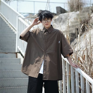日系短袖衬衫男韩版潮流痞子帅2024夏新款ins宽松外套CY961-P33图片