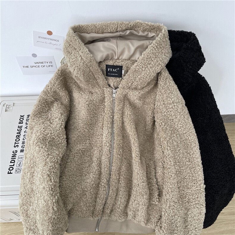 羊羔毛棉衣男加厚慵懒风毛毛连帽棉服痞帅保暖情侣棉袄MY0782P95,男装棉衣,星座1013-1