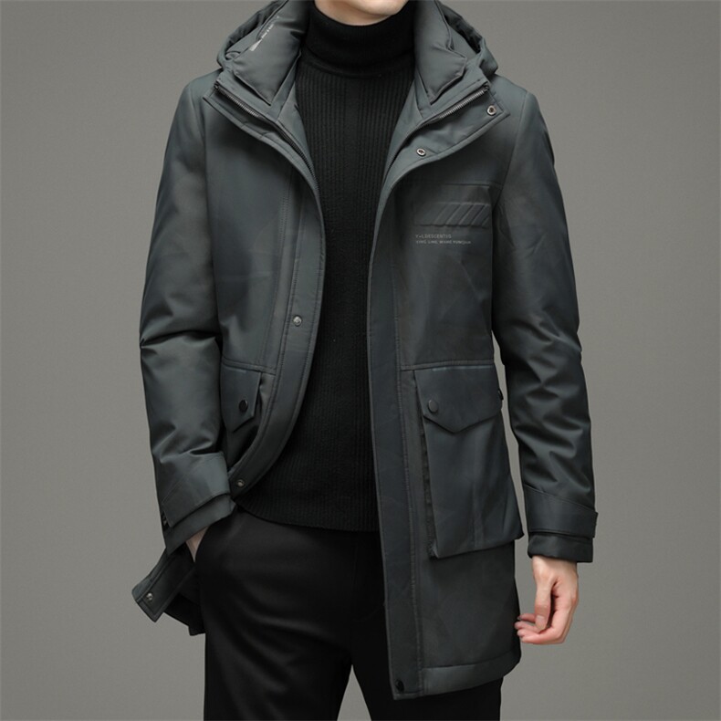 羽绒服男装中长款男士冬装外套2023新款连帽厚冬季ZELD9835-P325,男装羽绒服,电商B212（原钱塘6029）