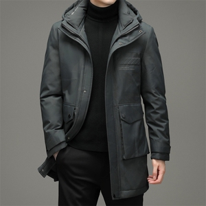 羽绒服男装中长款男士冬装外套2023新款连帽厚冬季ZELD9835-P325图片