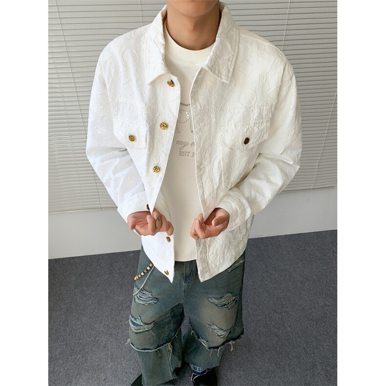 得物二开美式复古立领牛仔外套宽松休闲水洗机车夹克JK1276-P90，男装工装外套，星座1103-3