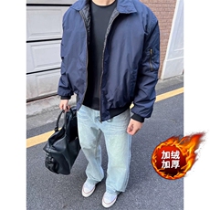 现货加棉加厚藏青色夹克棉服外套男女J505-常规特P40加棉特P58，男装夹克，星座1505