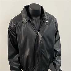 美式PU皮衣棉服男士高街潮牌加绒加厚外套机车服夹克Y1023/P82，男装夹克，星座506
