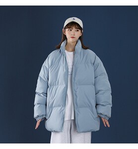 冬季外套青少年中性风棉衣休闲纯色百搭男女上衣A177-M288-P50图片