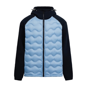 冬季开衫连帽拼接轻薄保暖羽绒服90白鸭绒 XZ309 Y95657  P125图片