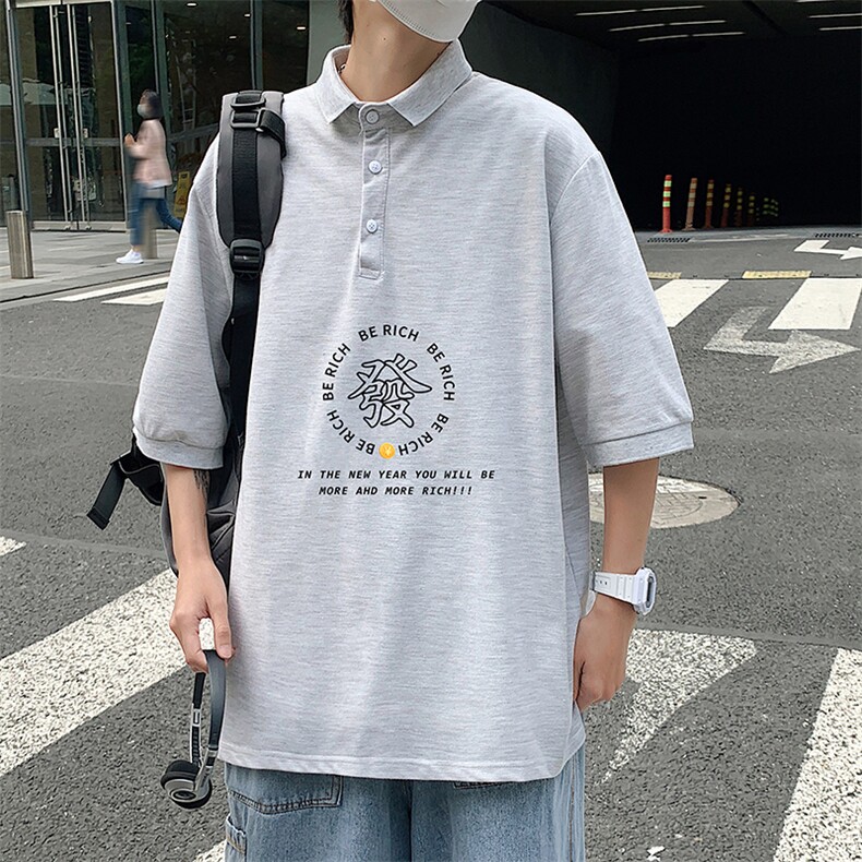 PL57163-P35翻领短袖polo衫男大码胖子半袖t恤男有领保罗衫模特,男装Polo衫,电商A040