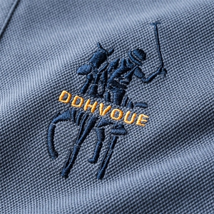 刺绣长袖t恤男新款2024年春秋季商务休闲衣服纯棉宽松翻领polo衫图片