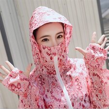 防晒衣女短款2024夏新款防晒服皮肤衣碎花学生仙女透气骑车薄外套，女装防晒衣，可可小西