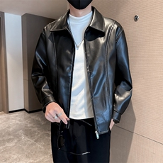 社会小伙男士秋冬皮衣2025秋季长袖夹克店主风JK8007-P130，男装夹克，电商A236