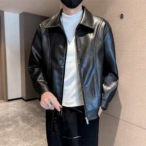 社会小伙男士秋冬皮衣2025秋季长袖夹克店主风 JK8007-P130图片