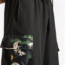 2021春秋季新款男装风宽松仙鹤印花休闲裤白墙风，男装休闲裤，电商B277(原6028)