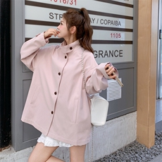 【新款】设计感袖里撞格短风衣外套2C372-839-P155控228，女装风衣，2C372
