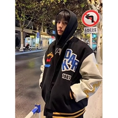 潮牌字母刺绣棒球服外套男女春秋季新款夹克J10300，男装夹克，星座1116A（原606A-3）