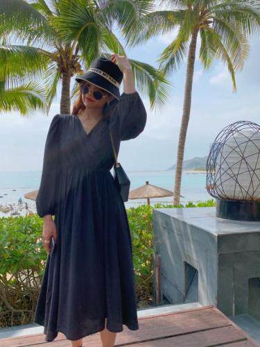 春季新款，素色连衣裙，女装连衣裙，郭郭家