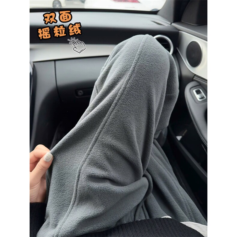 主推重磅300g保暖双面摇粒绒男宽松解构休闲卫裤K24088-特P33控65，男装休闲裤，电商A001-1