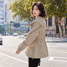 bao款现货2024年秋季新款女装韩版休闲风衣女外套中长款，女装风衣，靓星雨