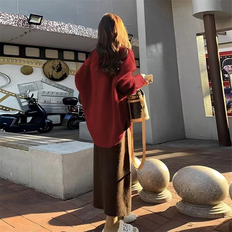 时尚宽松纯毛套装女装羊毛衫舒适百搭显瘦秋冬必备,女装羊毛衫,梵泰羊绒
