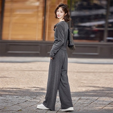 假两件时尚百搭套装女2025年春秋新款休闲简约通勤两件套，女装套装/套裙，采品优优