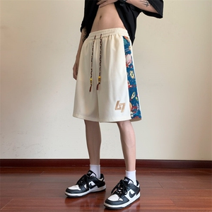 ！2024夏季新款男士风休闲短裤刺绣五分裤DK248特P25图片