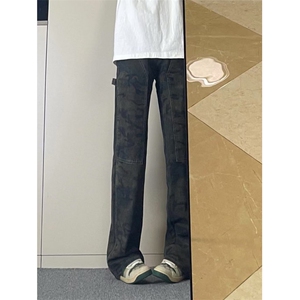 【有货】N47CC-特P46 美式迷彩牛仔裤男直筒工装裤子图片