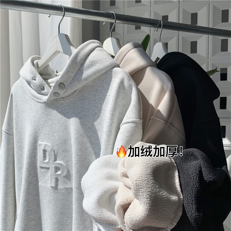 904-2-SY690常规P58控88加绒P68控98秋冬加绒插袋连帽卫衣男女图片
