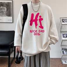8XL半高领毛衣男大码胖子针织衫毛线衣M18418-P45加绒款-P65，男装针织衫/毛衣，电商A040