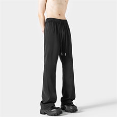 2024夏季新款无影墙大码高街微喇拼接冰丝西裤M-5XHK24309-P35，男装西裤，电商A022