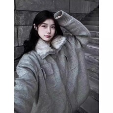 座山雕毛衣外套加绒加厚棉服毛领保暖夹克MY390特P128，男装针织衫/毛衣，星座908-1