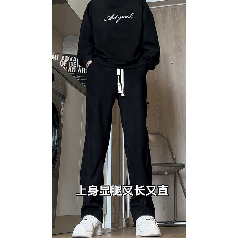 2026HK23844改薄春季新款港风内景弯刀裤M-5XHK23922-特P35,男装休闲裤,电商A022