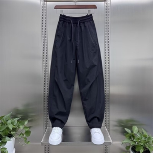 休闲裤男春夏季薄款2025新款户外速干弯刀长裤青年宽松百搭运动裤图片