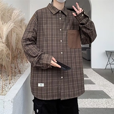 男春秋情侣宽松休闲衬衣BC70P30，男装衬衫，星座1116-2