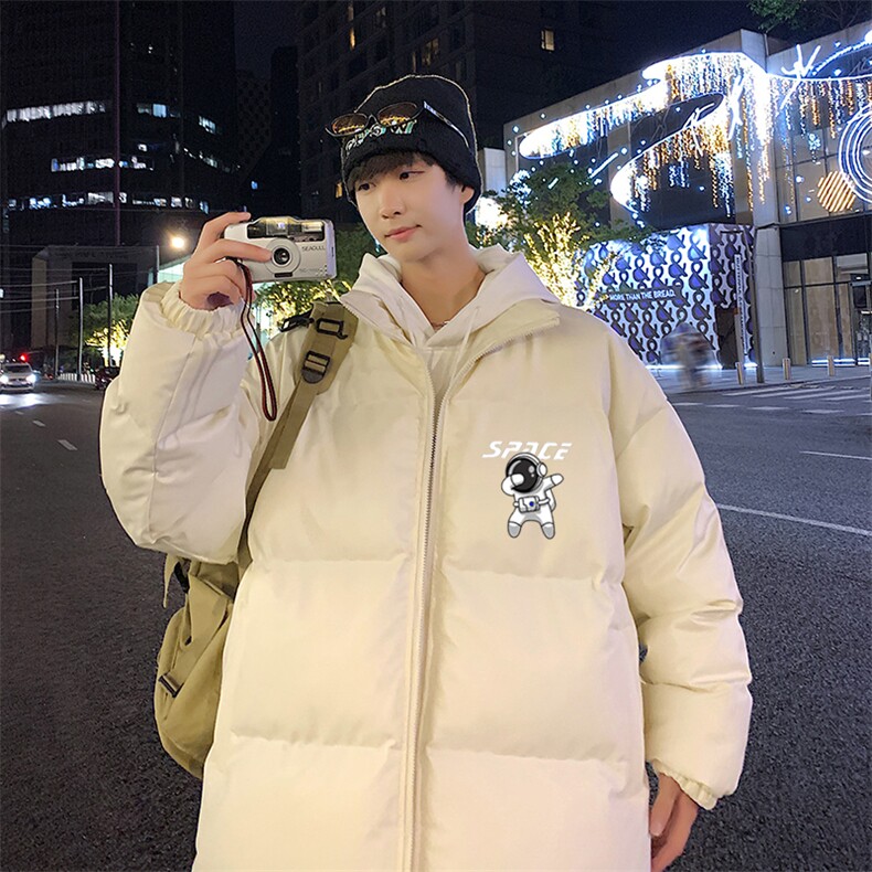2025冬季新款潮流加厚棉衣PU皮棉服帅气面包服XZ102A-4-5139-P115,男装棉衣,星座211-2