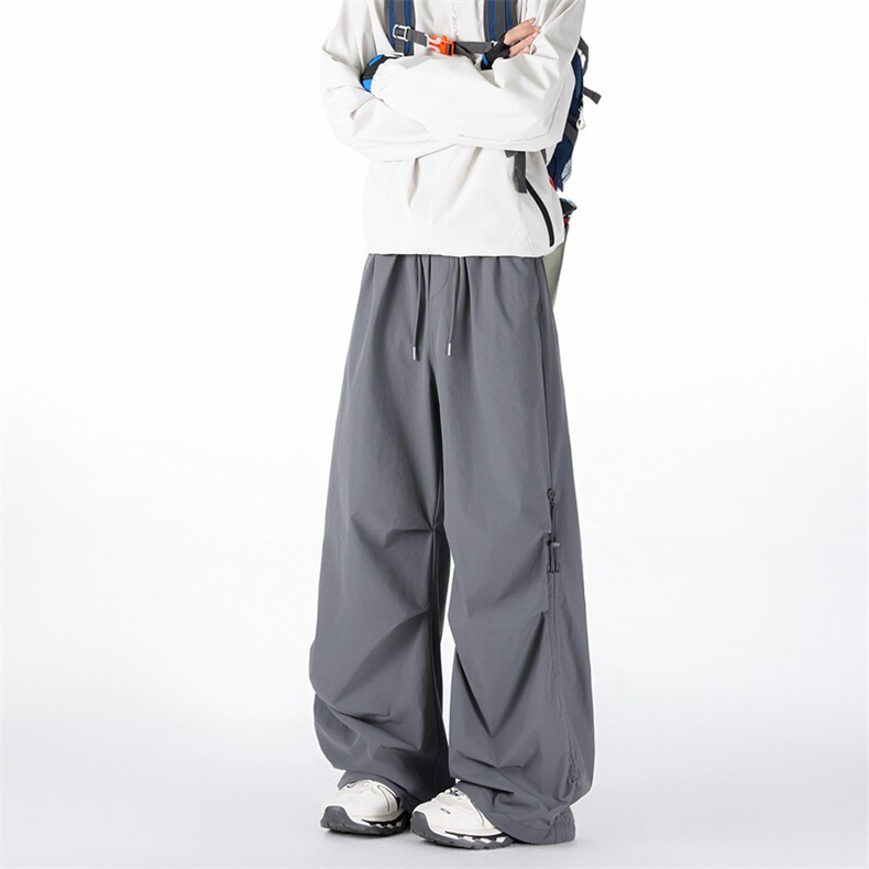 美式抽绳褶皱伞兵工装裤男女复古宽松休闲速干裤K0263-P43,男装工装外套,星座308B-2