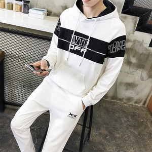 春秋青少年卫衣套装男 运动连帽外套棒球服两件套衣服DS54T图片