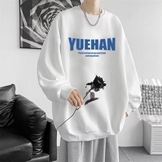 美式复古印花卫衣男女圆领青少年春秋季2025新款上衣设计感潮，男装卫衣，星座218-1（原230）