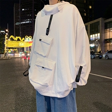 WY3097/P55秋装新款多口袋工装宽松卫衣男连帽套头上衣外套控68，男装卫衣，电商A141