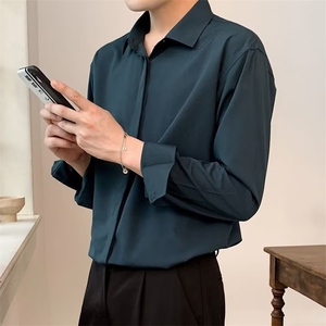 宿青春流行新款衬衫秋季男文艺潮流标准时尚简约长袖潮FCS08图片