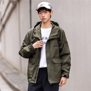 新款连帽工装休闲外套男宽松百搭潮流时尚夹克痞帅上衣61019-P105图片