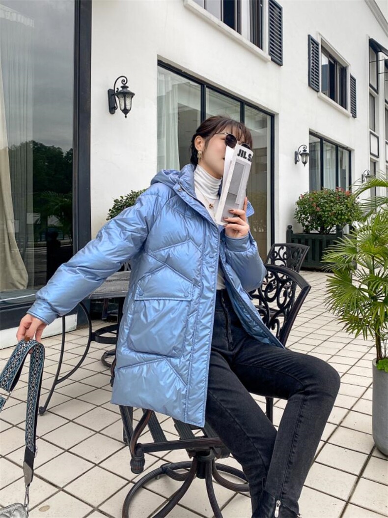 【现货】冬季新款：时尚休闲韩版亮面羽绒服，女装羽绒服，越野沙丘R