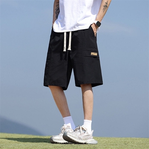 工装短裤男2025夏季薄款速干中裤男生宽松运动五分裤Q29120-特P28图片