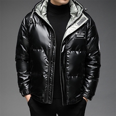 冬季新款羽绒服男外套中年爸爸装上衣加厚保暖连帽BJY08181-P215，男装羽绒服，电商B212（原钱塘6029）